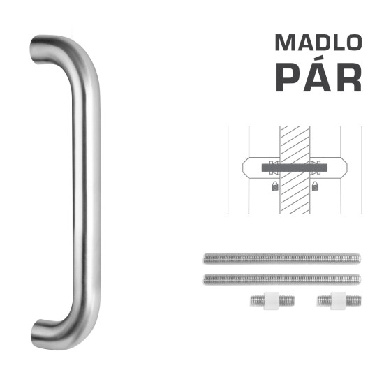 FT - MADLO kód K01 Ø 30 mm UN pár | BN - Broušená nerez