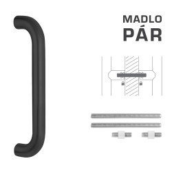 FT - MADLO kód K01 Ø 32 mm UN pár | BS - Černá matná