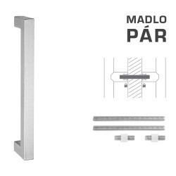 FT - MADLO kód K02K 25x25 mm UN pár | BN - Broušená nerez FT - MADLO kód K02K 25x25 mm UN pár | BN - Broušená nerez