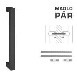 FT - MADLO kód K02K 25x25 mm UN pár | BS - Černá matná FT - MADLO kód K02K 25x25 mm UN pár | BS - Černá matná