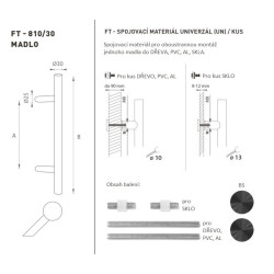 FT - MADLO kód K10 Ø 30 mm UN ks | BS - Černá matná