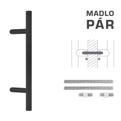 FT - MADLO kód K10 Ø 30 mm UN pár | BS - Černá matná
