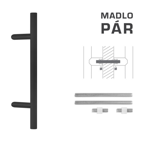 FT - MADLO kód K10 Ø 30 mm UN pár | BS - Černá matná