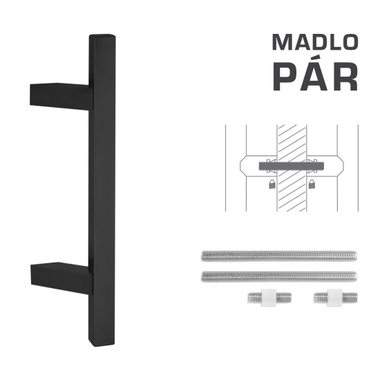 FT - MADLO kód K31Z 25x25 mm UN pár | BS - Černá matná