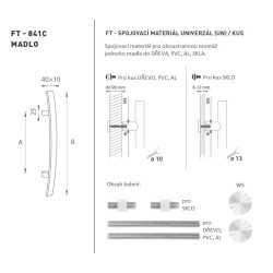FT - MADLO kód K41C 40x10 mm UN ks | WS - Bílá matná FT - MADLO kód K41C 40x10 mm UN ks | WS - Bílá matná