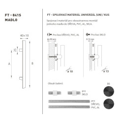 FT - MADLO kód K41S 40x10 mm UN ks | BS - Černá matná FT - MADLO kód K41S 40x10 mm UN ks | BS - Černá matná