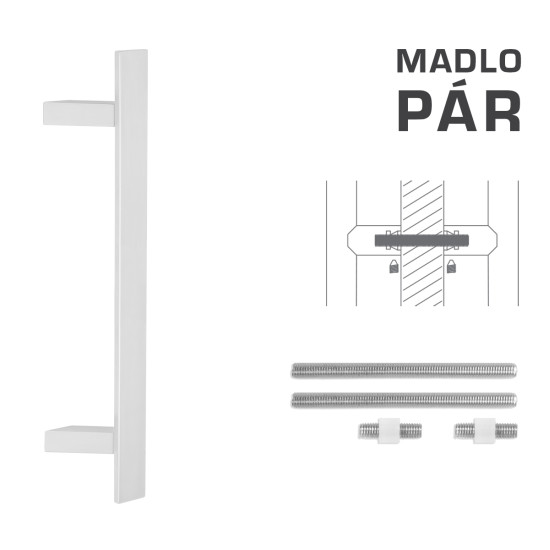 FT - MADLO kód K41Z 40x10 mm UN pár | WS - Bílá matná