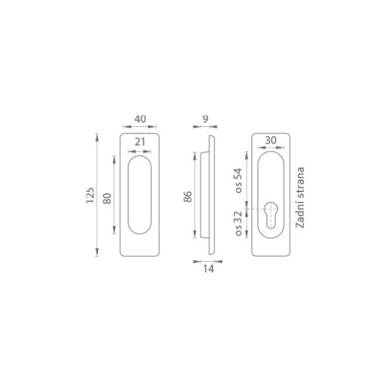 FT - Mušle hranatá PZ / D - 3663AZ | ANT - Antracit