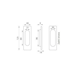 FT - Mušle hranatá bez otvoru - 3663AC | BN - Broušená nerez FT - Mušle hranatá bez otvoru - 3663AC | BN - Broušená nerez