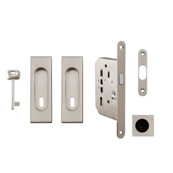 FT - Set na posuvné dveře hranatý - BB / D | ONSM - Nikl broušený matný