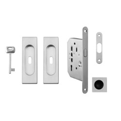 FT - Set na posuvné dveře hranatý - BB / S | OCS - Chrom broušený