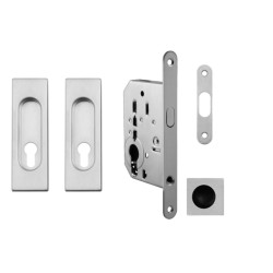 FT - Set na posuvné dveře hranatý - PZ / D | OCS - Chrom broušený