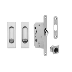 FT - Set na posuvné dveře hranatý - WC | BN - Broušená nerez