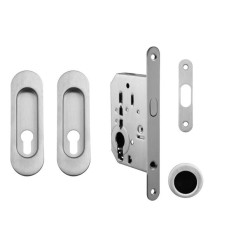 FT - Set na posuvné dveře oválný - PZ / D | OCS - Chrom broušený