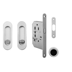 FT - Set na posuvné dveře oválný - WC | OCS - Chrom broušený