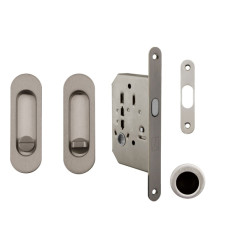 FT - Set na posuvné dveře oválný - WC | ONS - Nikl broušený