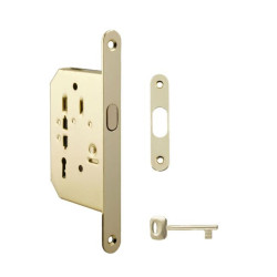 FT - Zámek na posuvné dveře 60/50 BB | OLV - Mosaz leštěná lakovaná FT - Zámek na posuvné dveře 60/50 BB | OLV - Mosaz leštěná lakovaná