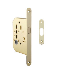 FT - Zámek na posuvné dveře 61/50 WC | OLV - Mosaz leštěná lakovaná FT - Zámek na posuvné dveře 61/50 WC | OLV - Mosaz leštěná lakovaná