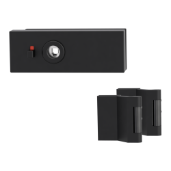 GK - PURISTO S - ZÁMEK na skleněné dveře - WC S2L - magnetický (vč. závěsů) | Grafit černá (78)