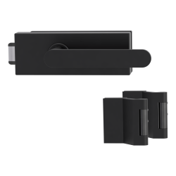 GK - PURISTO S - ZÁMEK na sklo s klikou AVUS - UV (vč. závěsů) | Grafit černá (28)