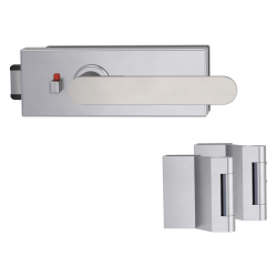 GK - PURISTO S - ZÁMEK na sklo s klikou AVUS - WC S2L (vč. závěsů) | Velvet šedá (22)