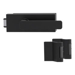 GK - PURISTO S - ZÁMEK na sklo s klikou MINIMAL MODERN - UV (vč. závěsů) | Grafit černá (28)