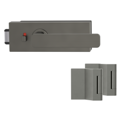 GK - PURISTO S - ZÁMEK na sklo s klikou MINIMAL MODERN - WC S2L (vč. závěsů) | Kašmír šedá (27)