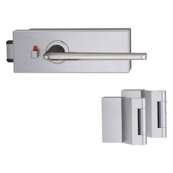 GK - PURISTO S - ZÁMEK na sklo s klikou REMOTE - WC S2L (vč. závěsů) | Velvet šedá (22)