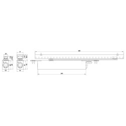 GZ - BOXER 3-6 Integrovaný samozavírač | Stříbrná