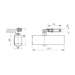 GZ - TS 1500 ramínkový samozavírač | Stříbrná