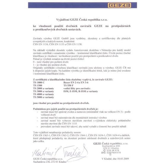 GZ - TS 3000 Samozavírač s kluznou lištou | ANT - Antracit
