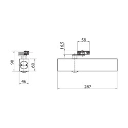 GZ - TS 4000 ramínkový samozavírač | Černá