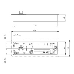 GZ - TS 500 NV 1-4 Podlahový samozavírač | Stříbrná