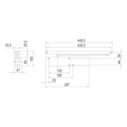 GZ - TS 5000 Samozavírač s kluznou lištou | Hnědá