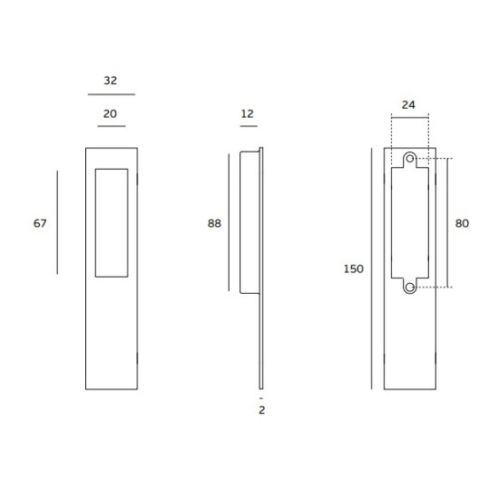 JNF - BALKONOVÁ KLIKA IN.17.122 | LN - Leštěná nerez