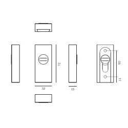 JNF - ROZETA BEZPEČNOSTNÍ - UHR PLUS IN.04.34.S | BN - Broušená nerez