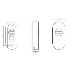JNF - ROZETA BEZPEČNOSTNÍ - UOR PLUS - IN.04.33.S | BN - Broušená nerez