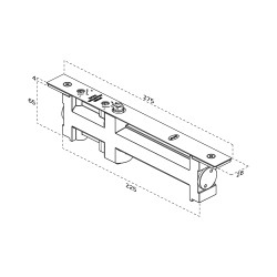 JNF - SAMOZAVÍRAČ skrytý s kluznou lištou ML.21.802 | Šedá matná