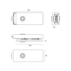JNF - SET NA SKLO IN.20.334.Q bez otvoru | BN - Broušená nerez