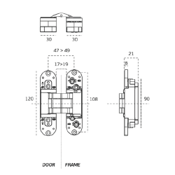 JNF - SKRYTÝ ZÁVĚS IN.05.064 - COPLAN 120 | BS - Černá matná