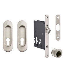 JNF - Set na posuvné dveře - PZ / D - R | BN - Broušená nerez