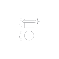 JNF - Zarážka dveří IN.13.106.25 | BN - Broušená nerez JNF - Zarážka dveří IN.13.106.25 | BN - Broušená nerez