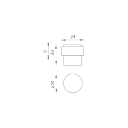JNF - Zarážka dveří IN.13.121.20.TCH | TCH - Titanium čoko JNF - Zarážka dveří IN.13.121.20.TCH | TCH - Titanium čoko