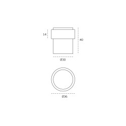 JNF - Zarážka dveří IN.13.121.30 | CUM - Měď matná JNF - Zarážka dveří IN.13.121.30 | CUM - Měď matná