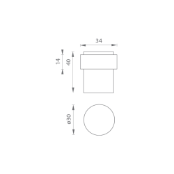 JNF - Zarážka dveří IN.13.121.30.ECO | BN - Broušená nerez JNF - Zarážka dveří IN.13.121.30.ECO | BN - Broušená nerez