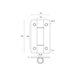 JNF - Závěs SM.005.B | BN - Broušená nerez