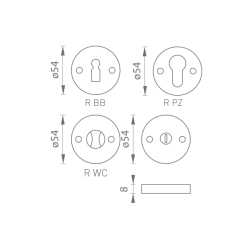 KE - rozeta | Stříbrná