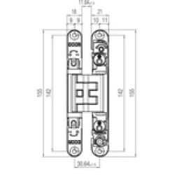 KZ - Skrytý závěs Kubica - K2460 | BS - Černá matná