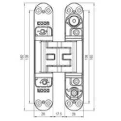KZ - Skrytý závěs Kubica - K5080 | BS - Černá matná