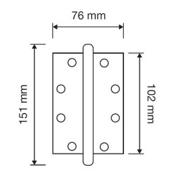 LI - DVEŘNÍ ZÁVĚS NATURE 1270 CE